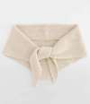 BB402 B402 Beechfield Knitted Triangle Scarf Oatmeal colour image